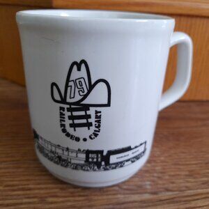 Vintage 70s Mug Train Railrodeo Calgary 1979 CP Canadian Pacific Railway Railfan